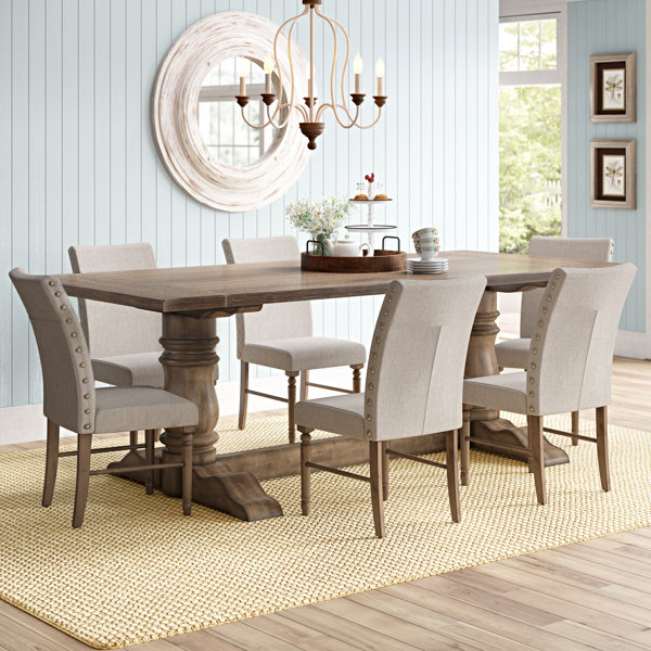 Light wood dining cheap table for 6